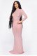 In For The Dramatics Embellished Gown - Mauve