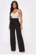 Roof Top Party Jumpsuit - Black White