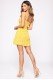 Jasleen Floral Mini Dress - Yellow