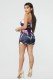 Where The Sun Shines Floral Romper - Navy Combo