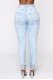 The Right Touch Distressed Skinny Jeans - Light Blue Wash