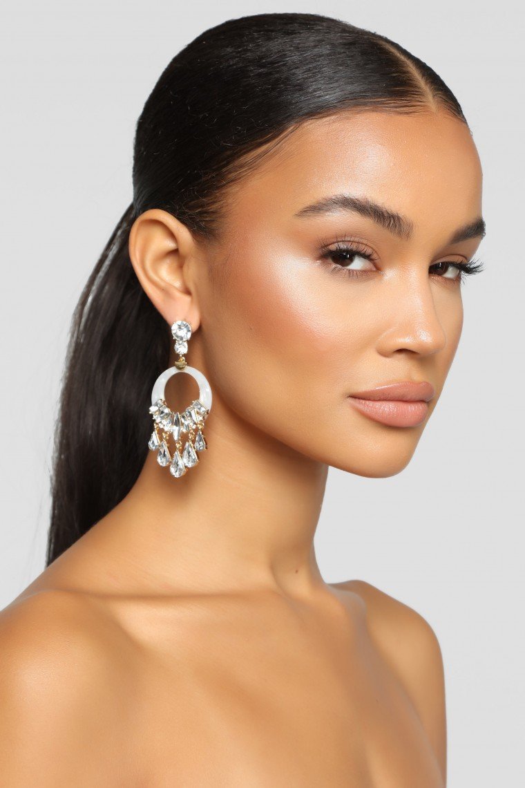 Jazmyn Diamond Earrings - Ivory