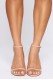 Over The Edge Heeled Sandals - Nude Patent