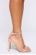 Over The Edge Heeled Sandals - Nude Patent