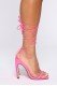 Live Without Me Heeled Sandal - Neon Pink