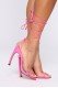 Live Without Me Heeled Sandal - Neon Pink