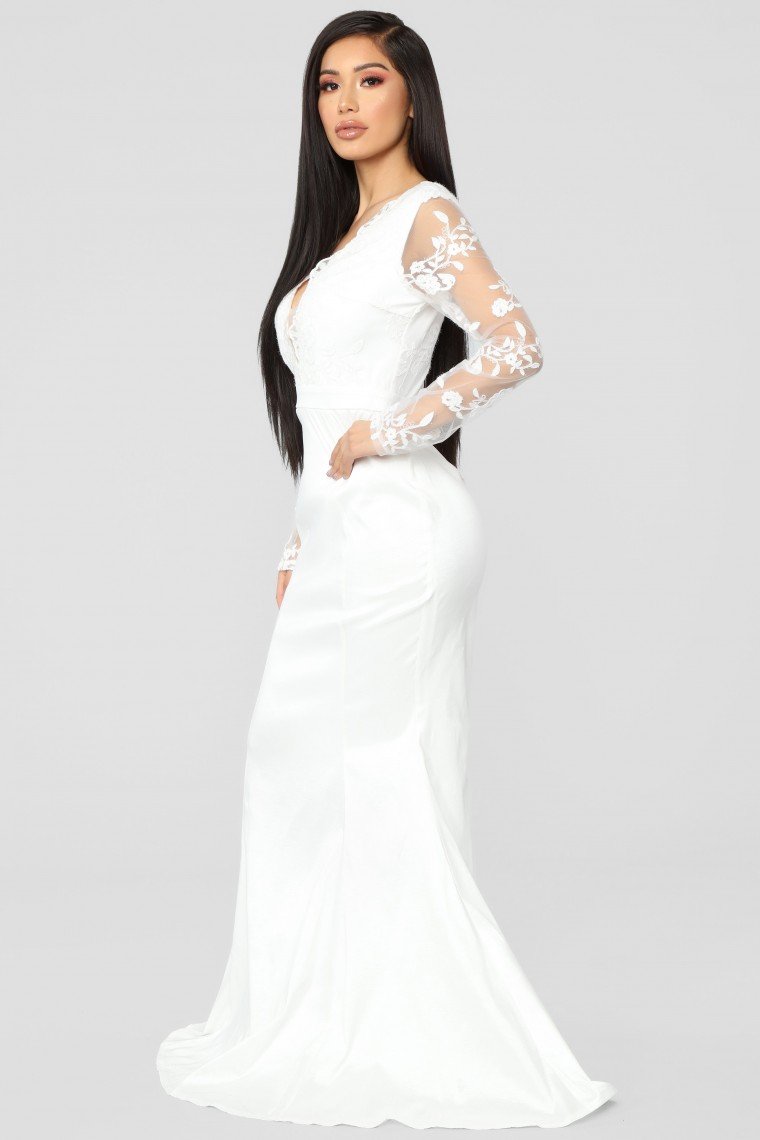 Macy Lace Gown - White