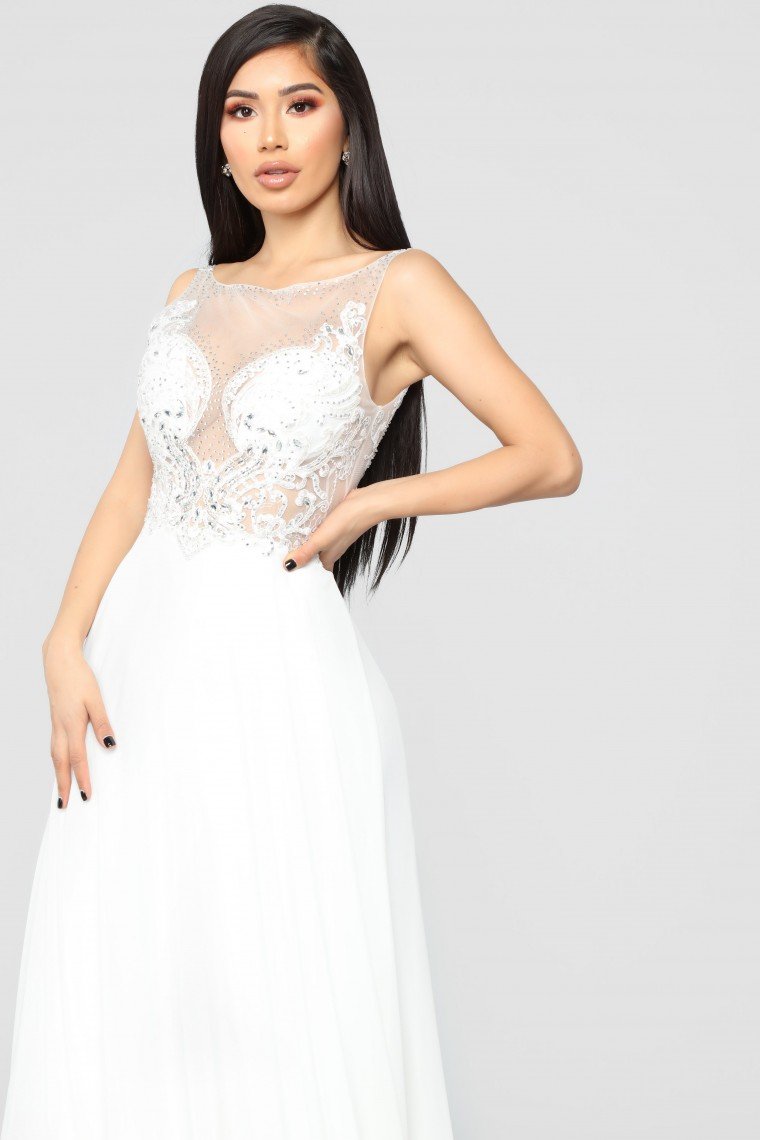 She Is Grace Embellished Gown - Off White