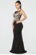 Somewhere To Go Tonight Embroidered Maxi Dress - Black